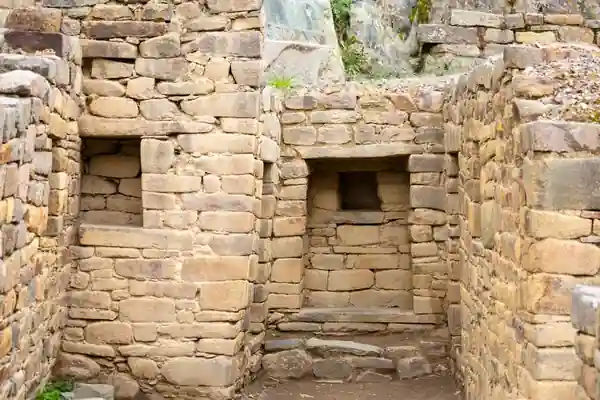Parte de uno de los templos incas ubicado en Machu Picchu