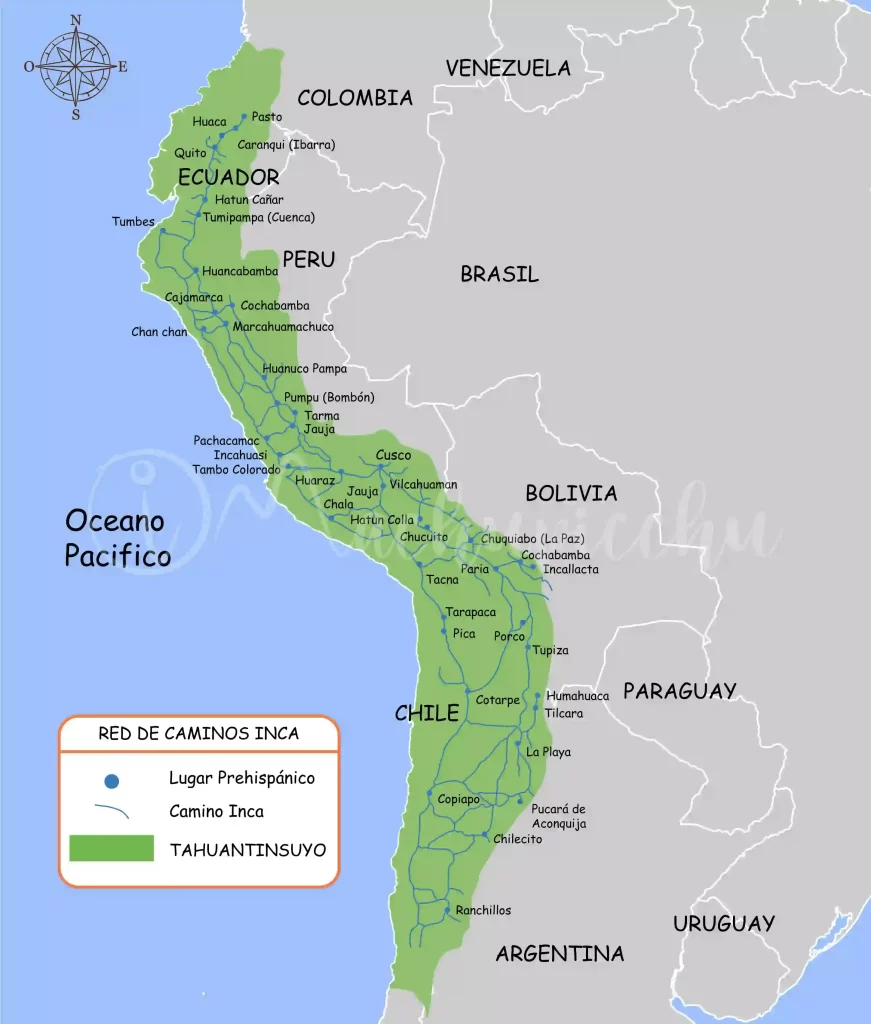 Rutas del Camino Inca desde Chile